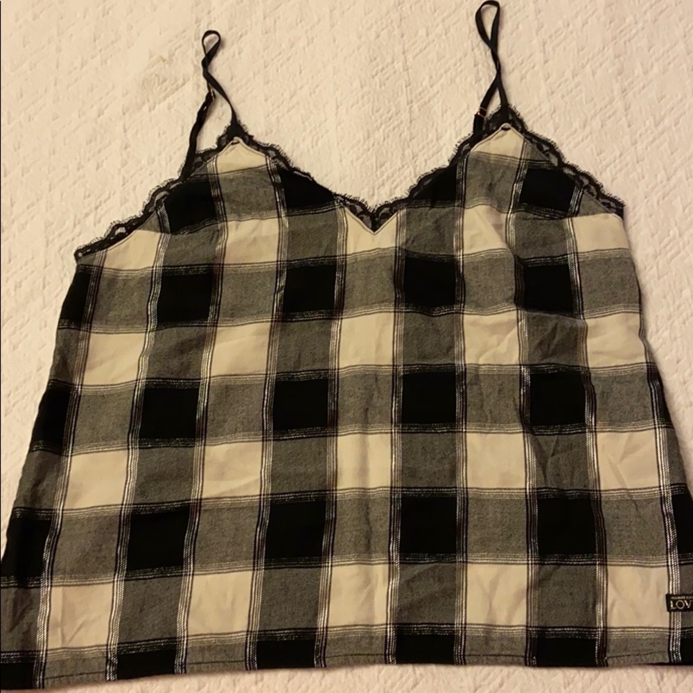 Victoria Secret flannel pajama top M